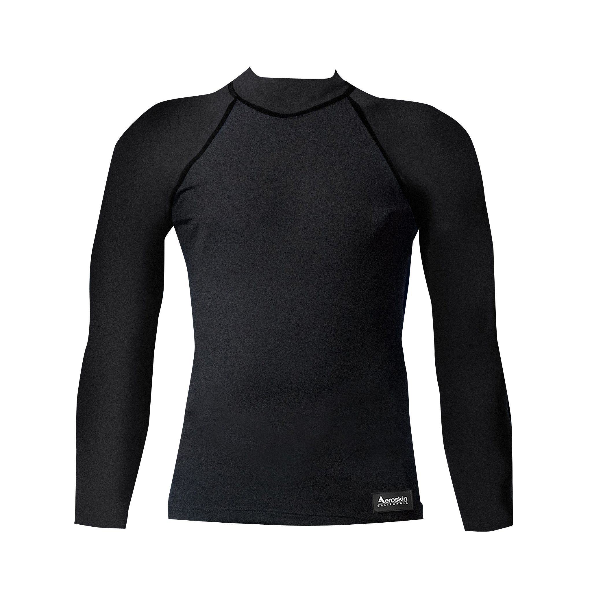 P354 Raglan Long Sleeve Vest With Fuzzy Collar (Unisex)-Top-wetsuit, diver, sharkskin, snorkeling gear, watersports equipment, diving fins, snorkeling mask, ocean reef, Garmin G1