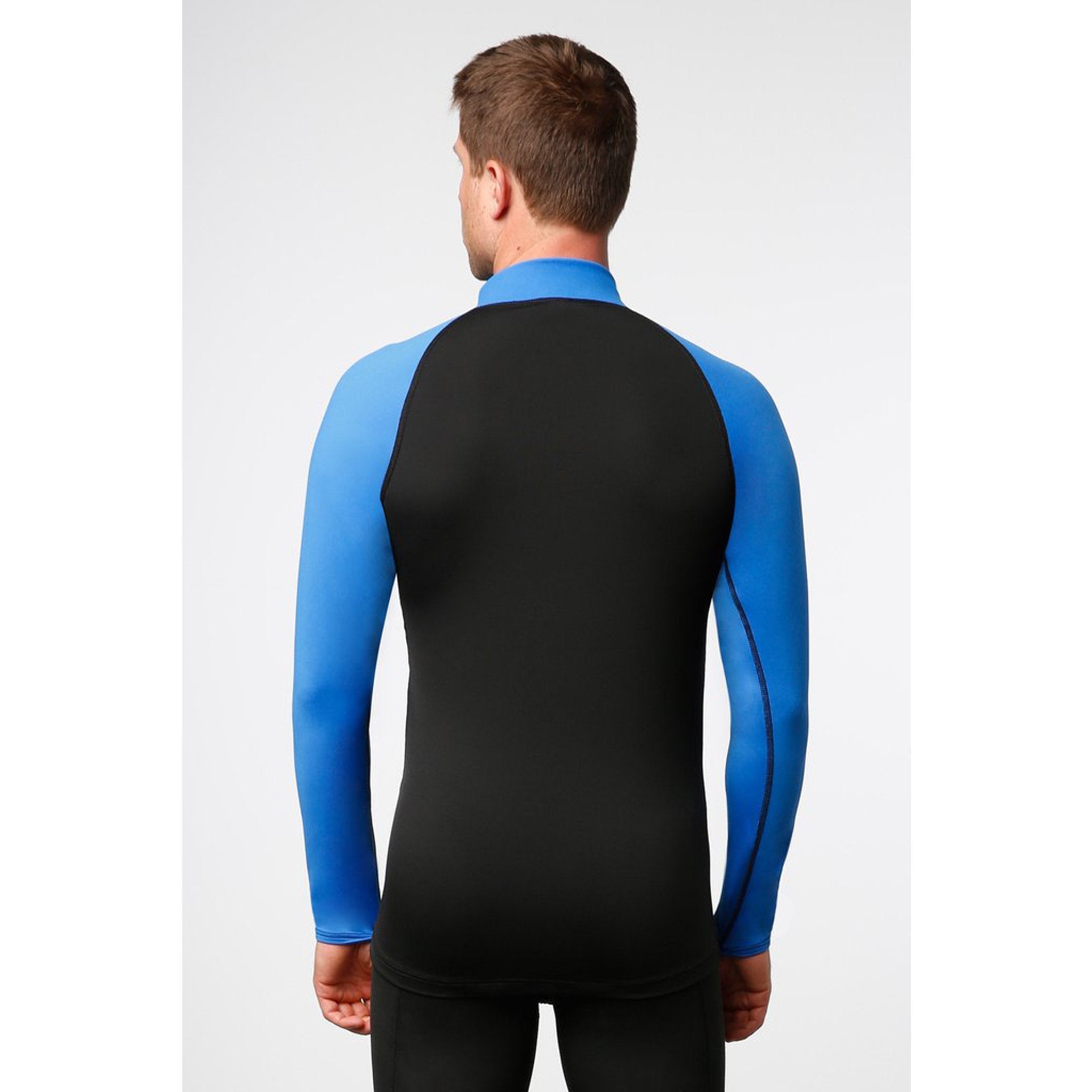 P35C Raglan Long Sleeve Vest With Fuzzy Collar & Front Zip (Unisex)-Top-wetsuit, diver, sharkskin, snorkeling gear, watersports equipment, diving fins, snorkeling mask, ocean reef, Garmin G1
