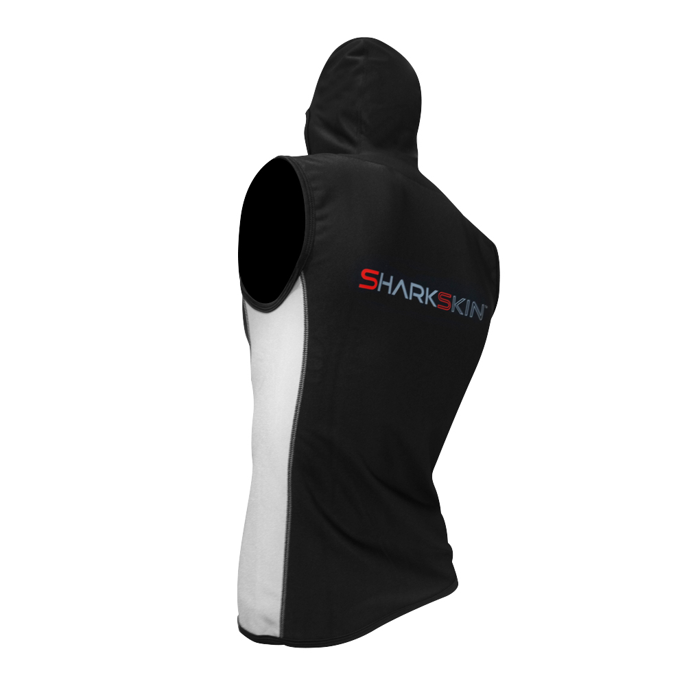 Chillproof Vest Front Zip With Hood - Men's-Top-wetsuit, diver, sharkskin, snorkeling gear, watersports equipment, diving fins, snorkeling mask, ocean reef, Garmin G1