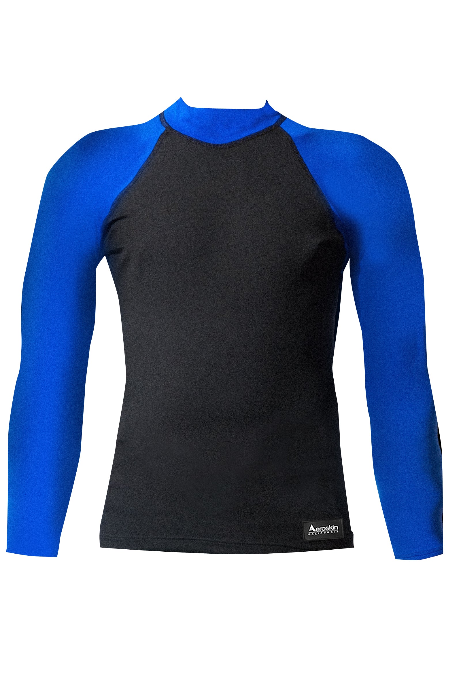 P35B Raglan Long Sleeve Vest with Fuzzy Collar (Unisex)-Top-wetsuit, diver, sharkskin, snorkeling gear, watersports equipment, diving fins, snorkeling mask, ocean reef, Garmin G1